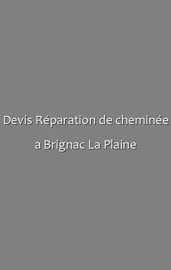 Devis Réparation de cheminée a Brignac La Plaine