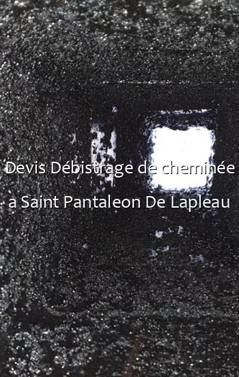 Devis Débistrage de cheminée a Saint Pantaleon De Lapleau
